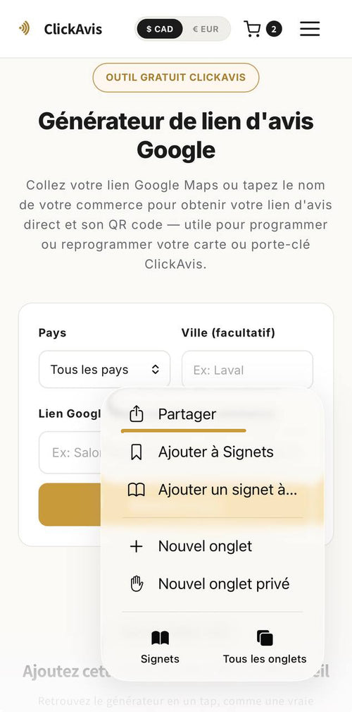 Étape 2